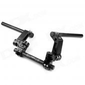 MOXI Universal Aluminum Alloy Steering Handle Bar for Motorcycle - Black