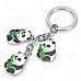 XM-312 Cute Panda Style Keychain - White + Reed Green + Multi-Colored XM-312 Cute Panda Style Keychain - White + Reed Green + Multi-Colored
