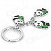 XM-312 Cute Panda Style Keychain - White + Reed Green + Multi-Colored XM-312 Cute Panda Style Keychain - White + Reed Green + Multi-Colored