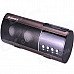 SANSUI D10 1.0" LED 2-CH Bass Media Player Speaker w/ FM / Music / TF - Brown + Black SANSUI D10 1.0" LED 2-CH Bass Media Player Speaker w/ FM / Music / TF - Brown + Black