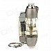 GuangDa 5875 Strong Fire Windproof Butane Jet Lighter w / Green LED Light - Silver + Transparent GuangDa 5875 Strong Fire Windproof Butane Jet Lighter w / Green LED Light - Silver + Transparent