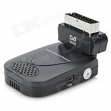 DVB-T Digital TV SCART Dongle Terrestrial Freeview Receiver with IR Remote (2*AAA) DVB-T Digital TV SCART Dongle Terrestrial Freeview Receiver with IR Remote (2*AAA)