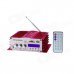 Kinrener 200W Hi-Fi Amplifier MP3 Player w/ SD, USB, AUX, FM for Car / Motorcycle / Home - Red Kinrener 200W Hi-Fi Amplifier MP3 Player w/ SD, USB, AUX, FM for Car / Motorcycle / Home - Red