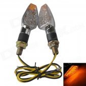 Short Handle Motorcycle Bike 2W 112lm 15-LED Yellow Steering / Signal Lights (12V / 2 PCS)