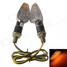 Short Handle Motorcycle Bike 2W 112lm 15-LED Yellow Steering / Signal Lights (12V / 2 PCS) Short Handle Motorcycle Bike 2W 112lm 15-LED Yellow Steering / Signal Lights (12V / 2 PCS)