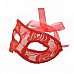 Exquisite Lace Lady Ball Translucent Mask - Red