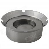 Windproof Stainless Steel Ashtray - Sliver