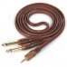 JinJiang 3.5mm to 2-6.35mm Plug Audio Signal Cable - Brownish Red (1.5m) JinJiang 3.5mm to 2-6.35mm Plug Audio Signal Cable - Brownish Red (1.5m)