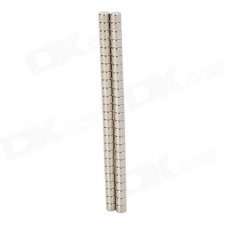 3 x 4mm Cylinder Shaped Magnet - Silver (50 PCS)