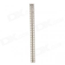 2 x 2mm Cylinder Shaped Magnet - Silver (50 PCS)