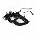HHMZ001 Stylish Plastic Eye Mask w/ Flower for Women - Black + Transparent HHMZ001 Stylish Plastic Eye Mask w/ Flower for Women - Black + Transparent