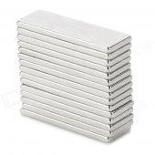 Rectangle Shaped NdFeB Magnets - Silver (15 PCS)