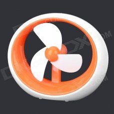 HH657 Cute Portable USB 2.0 / Battery Powered Ultra-Silence 3-Blade Cooling Fan - Orange + White HH657 Cute Portable USB 2.0 / Battery Powered Ultra-Silence 3-Blade Cooling Fan - Orange + White