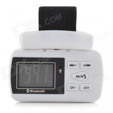 1.35" LCD Bluetooth V2.0 Car Steering Wheel MP3 Player w/ Mini USB / TF - White + Black