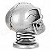 Cool Skull Style 3W Portable Speaker w/ 3.5mm Jack - Silvery Grey