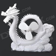 Dragon Shaped Mini USB 3-Blade Fan (3 x AAA)