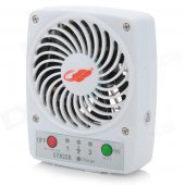 GT825B Portable USB Mini Travel 7-Blade Fan w/ 5V 1A USB Output - White (18650)