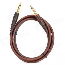 JinJiang Gold-Plated 6.5mm Male to Male Audio Connection Cable for Electric Guitar / Bass - Brown JinJiang Gold-Plated 6.5mm Male to Male Audio Connection Cable for Electric Guitar / Bass - Brown