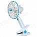 R5575A USB 2.0 Powered 4-Blade Cooling Fan - White + Blue R5575A USB 2.0 Powered 4-Blade Cooling Fan - White + Blue