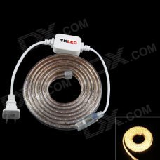 SKLED Water Resistant 9.6W 440lm 3500K Warm White 240-SMD 3014 LED light Strip - (AC 220V / 200cm) SKLED Water Resistant 9.6W 440lm 3500K Warm White 240-SMD 3014 LED light Strip - (AC 220V / 200cm)