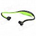 Rechargeable Sports Music Bluetooth V3.0 Headset w/ Microphone - Black + Green Rechargeable Sports Music Bluetooth V3.0 Headset w/ Microphone - Black + Green