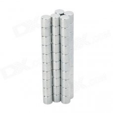 XL-63 Cylindrical NdFeB Magnets - Silver (50 PCS)