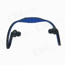 Rechargeable Sports Music Bluetooth V3.0 Headset w/ Microphone - Black + Blue Rechargeable Sports Music Bluetooth V3.0 Headset w/ Microphone - Black + Blue