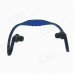 Rechargeable Sports Music Bluetooth V3.0 Headset w/ Microphone - Black + Blue Rechargeable Sports Music Bluetooth V3.0 Headset w/ Microphone - Black + Blue