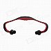 Rechargeable Sports Music Bluetooth V3.0 Headset w/ Microphone - Black + Red Rechargeable Sports Music Bluetooth V3.0 Headset w/ Microphone - Black + Red