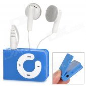 B001 Mini MP3 Player w/ TF Card Slot / 3.5mm Earphone / USB Cable - Dark Blue + White (16G)
