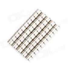 4 x 3mm DIY Cylinder NdFeB Magnetics - Silver (50 PCS)