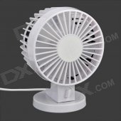 LZZ-8 Mini 30° Rotary USB Powered 2-Mode 2-Blade Fan - White
