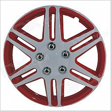 14 Inch ABS Car Wheel Hub Cover - Red + Silver (4 PCS) 14 Inch ABS Car Wheel Hub Cover - Red + Silver (4 PCS)
