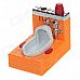 Fashion Toilet Style Butane Jet Gas Lighter - Orange + White + Red Fashion Toilet Style Butane Jet Gas Lighter - Orange + White + Red