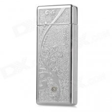 JiaQiang Aluminum Alloy USB Rechargeable Electronic Cigarette Lighter - Silver