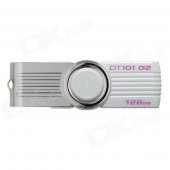 Kingston Digital 128GB DataTraveler 101 G2 USB 2.0 Drive White DT101G2/128GB