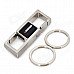 OMUDA BZYS69 ''8'' Shaped Double Ring Keychain - Silver + Black + Multi-Colored OMUDA BZYS69 ''8'' Shaped Double Ring Keychain - Silver + Black + Multi-Colored