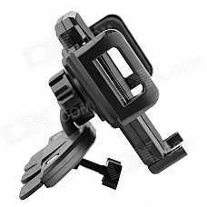 360 Degree Rotation Car CD Port Holder Stand Bracket for Phone / Navigation - Black