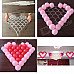 Holiday Party Heart Shaped Grid Decoration for Balloon - Translucent White Holiday Party Heart Shaped Grid Decoration for Balloon - Translucent White