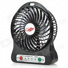 F95b Portable Mini USB / AC Power 4-Blade 3-Mode Fan - Black (1 x 18650) F95b Portable Mini USB / AC Power 4-Blade 3-Mode Fan - Black (1 x 18650)
