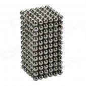 CHEERLINK XB-01 3mm DIY Magnet Balls / Neodymium Iron Educational Toys Set - Silver Black (432 PCS)