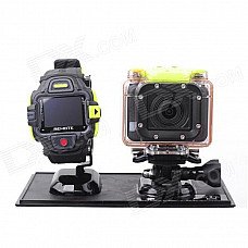 ESER TS-8900 Waterproof 16MP HD 1080P Sports DV w/1.5" Display Remote Control Watch - Black ESER TS-8900 Waterproof 16MP HD 1080P Sports DV w/1.5" Display Remote Control Watch - Black