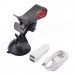 Car Suction Cup Holder + Dual USB Car Charger w/ Micro-USB Cable for Phone / GPS - White+ Black Car Suction Cup Holder + Dual USB Car Charger w/ Micro-USB Cable for Phone / GPS - White+ Black