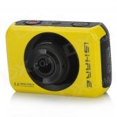 iShare S200 2.0" LCD CMOS 1080P Full HD 5.0MP Waterproof Sport Camera - Black + Yellow