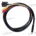 Gold Plated HDMI to VGA + Composite 3-RCA Audio Video Cable (1.6M-Length)