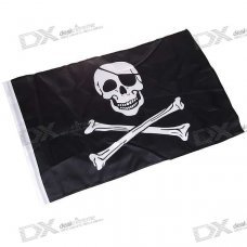 Jolly Roger Pirate Skull and Crossbones Flag (47CM*30CM) Jolly Roger Pirate Skull and Crossbones Flag (47CM*30CM)