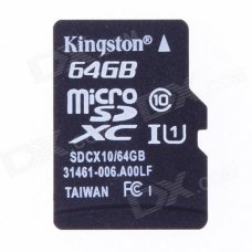 Kingston Micro SDXC TF Memory Card - Black (64GB / Class 10) Kingston Micro SDXC TF Memory Card - Black (64GB / Class 10)