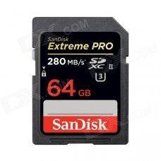 SanDisk Extreme PRO 64GB SDXC Class 3 UHS-II Flash Memory Card 280MB/s SDSDXPB-064G