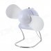 Mini Foldable AA Battery / USB-powered 2-blade Electric Fan - White Mini Foldable AA Battery / USB-powered 2-blade Electric Fan - White