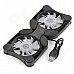 JLK-004 USB 2.0 Dual-Fan Cooling Dock Stand for Laptop - Black (DC 5V) JLK-004 USB 2.0 Dual-Fan Cooling Dock Stand for Laptop - Black (DC 5V)